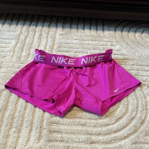 Nike Women's Magenta Athletic Shorts - Picture 2 of 12